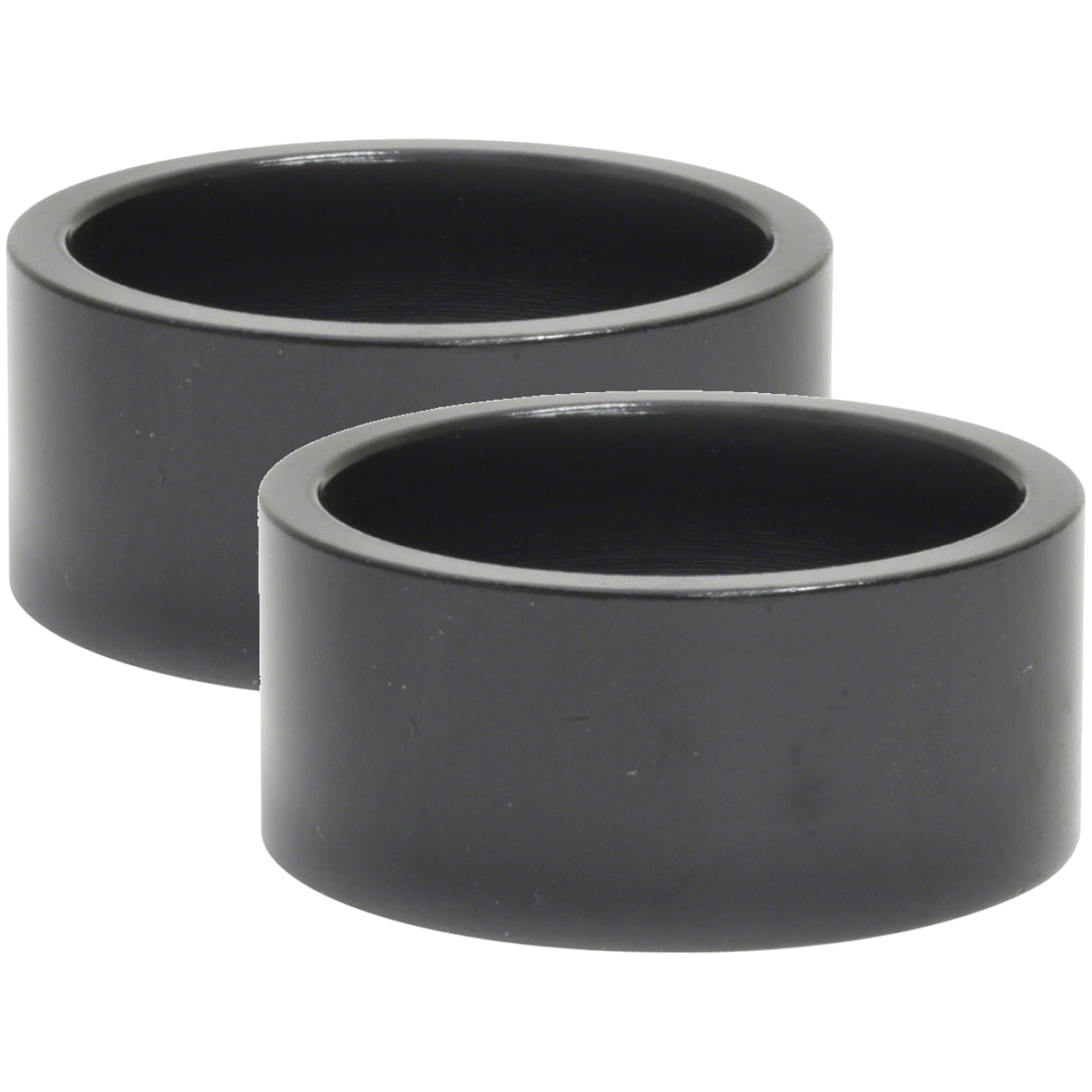 Pack of 2 Wheels Manufacturing Aluminum Headset Spacer - 1-1/8", 15mm, Black