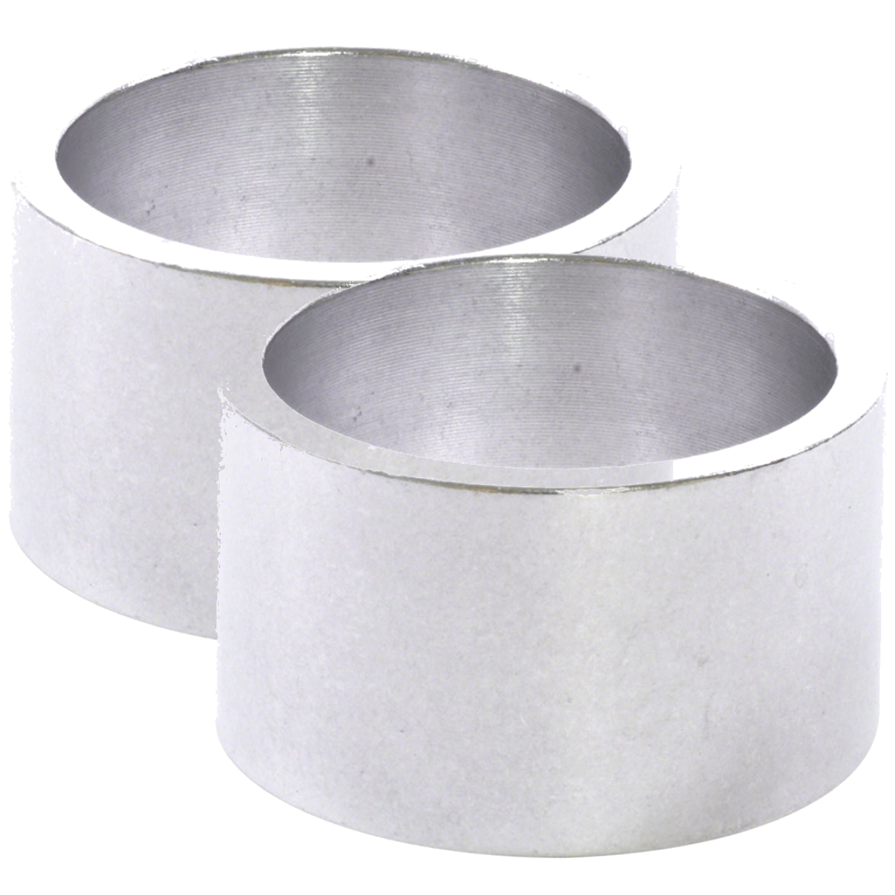 Pack of 2 Wheels Manufacturing Aluminum Headset Spacer - 1-1/8", 20mm, Silver