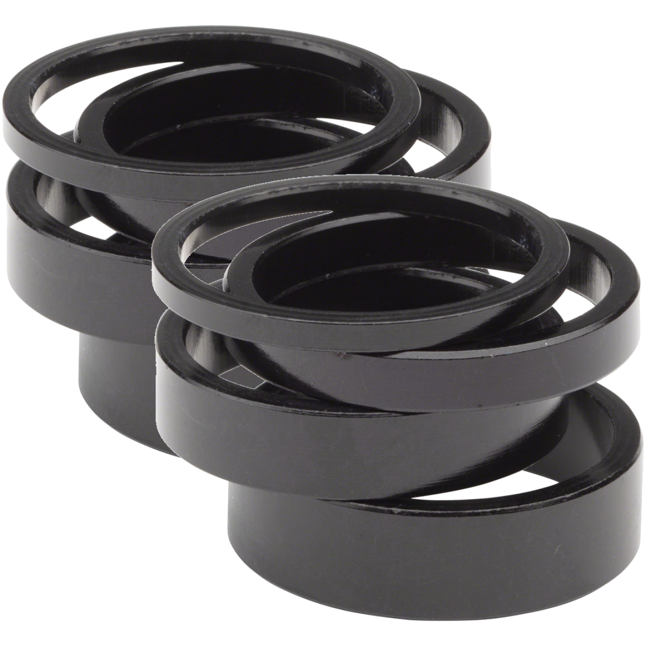 Pack of 2 Wheels Manufacturing Aluminum Headset Spacer - 1-1/8", Assorted 4pcs