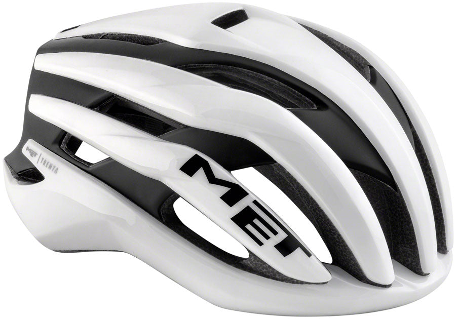 Road Bike Helmet MET Trenta MIPS Road Tri/TT In-Mold EPS Matte/Glossy White/Black, Large