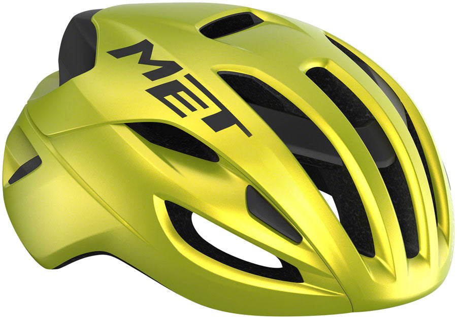 Road Bike Helmet MET Rivale MIPS In-Mold Safe-T Upsilon Glossy Lime Yellow Metallic Small