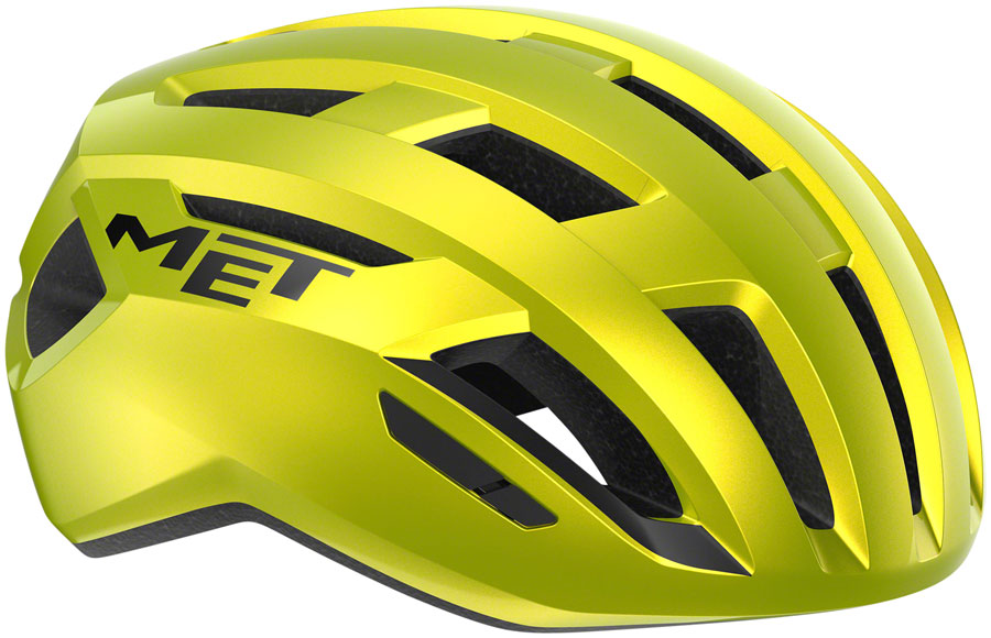 Road Bike Helmet MET Vinci MIPS Road In-Mold Safe-T DUO Glossy Lime Yellow Metallic, Large