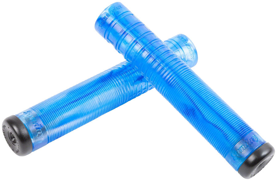 Sunday Seeley Grips - Clear/Blue Swirl Jake Seeley Grips (Increased Rib Width)