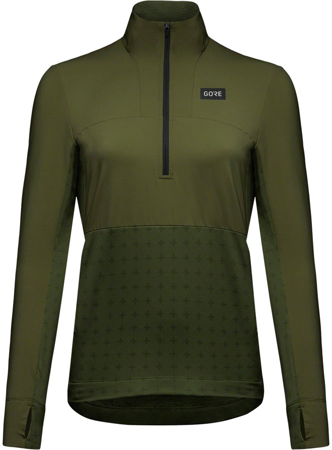 Gorewear Trail KPR Hybrid 1/2-Zip Jersey - Utility Green, Women's, Large