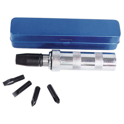 K Tool 71700 Impact Driver 3/8 Drive with 4 Bits -Small Slotted, Large Slotted, #2 Phillips and #3 Phillips