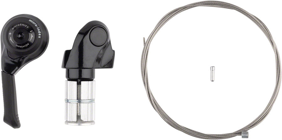 microSHIFT Left Bar End Shifter - For Mountain Pull Doubles and Triples Shimano