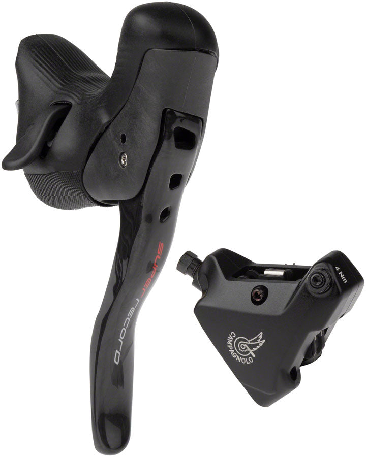 Campagnolo Super Record Ergopower EPS Hydraulic Brake/Shift Lever and Disc Caliper - Left/Front, 12-Speed, 140mm Flat