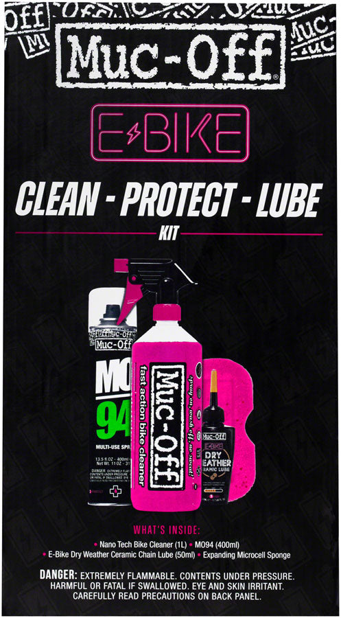 Muc-Off Ebike Clean, Protect, Lube Kit Stops Rust, Lubricates Parts