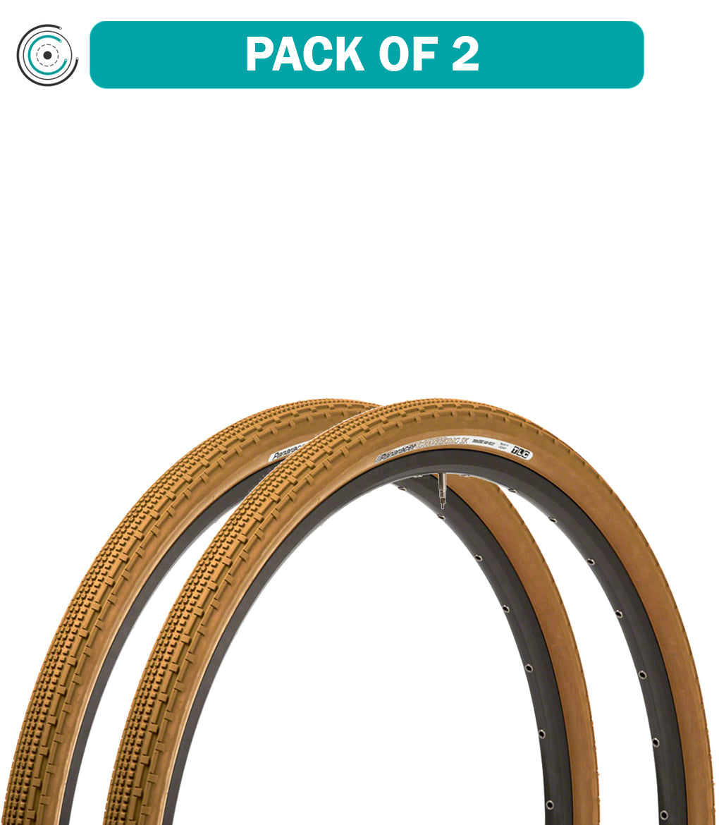 Pack of 2 Panaracer GravelKing SK Tire 700 x 38 Tubeless Folding Ginger RF738-GKSK-D-D
