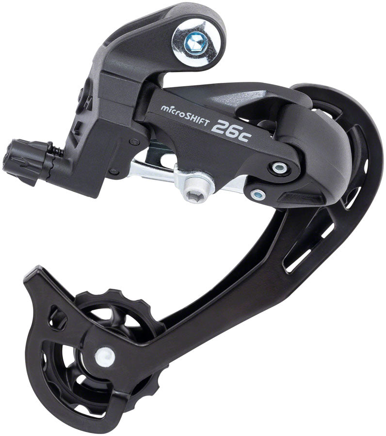 microSHIFT M26C Rear Derailleur - 7/8 Speed Long Cage for 13-34t Freewheel Black