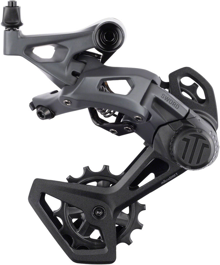 microSHIFT Sword Rear Derailleur - 10-Speed, Medium Cage, Compatible with Sword 1x, Gray