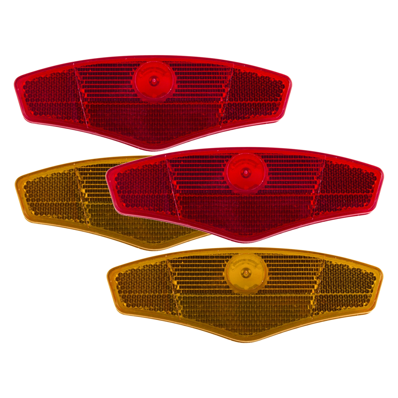 Pack of 2 Sunlite Wheel Reflector Set Amber/Red