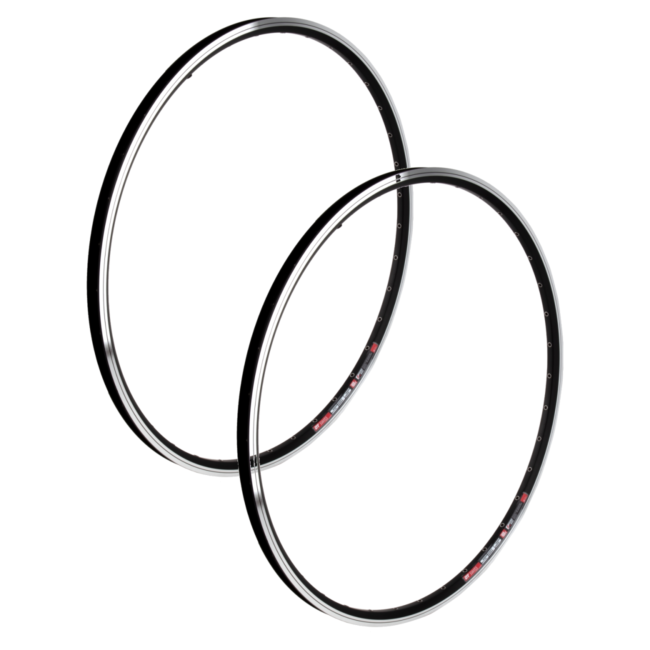 Pack of 2 DT Swiss 535 DT Swiss 700C 535 Black 36 | Single Eyeletted Design