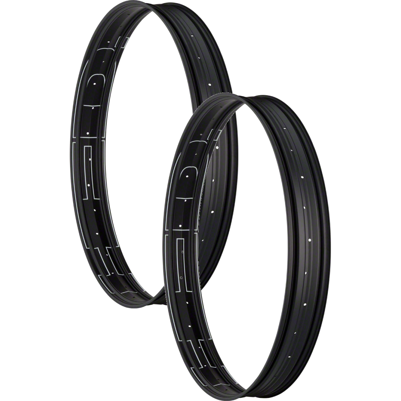 Pack of 2 HED B.A.D Big Aluminum Deal Rim - 26" Fat, Disc, Black, 32H, Clincher