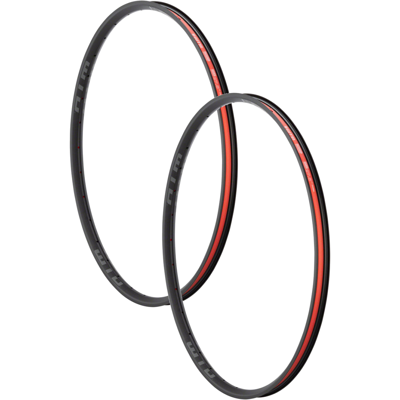 Pack of 2 WTB KOM Light i25 Rim - 27.5", Disc, Black, 32H | 4D Angled Spoke