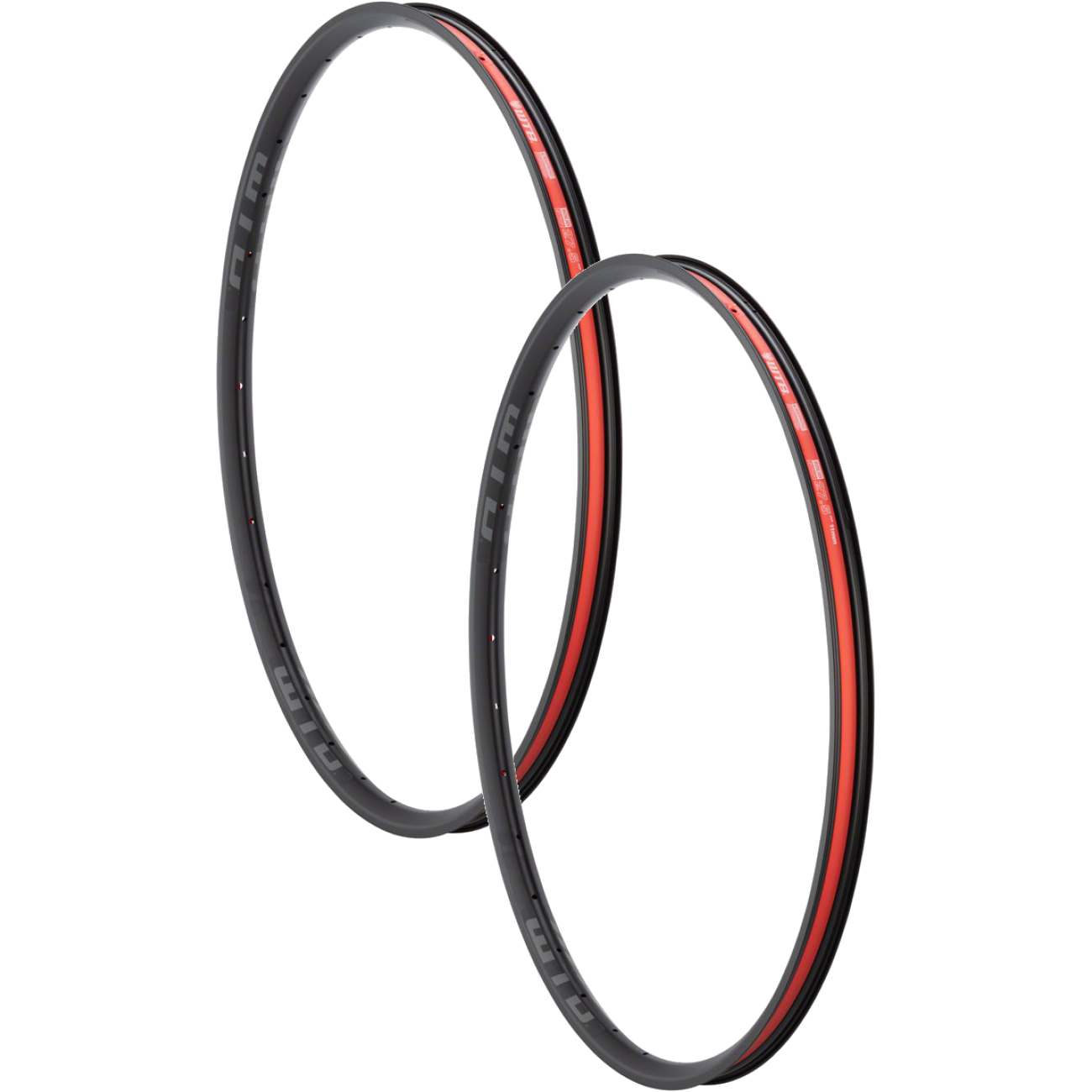 Pack of 2 WTB KOM Tough i25 Rim - 27.5", Disc, Black, 32H | 4D Angled Spoke