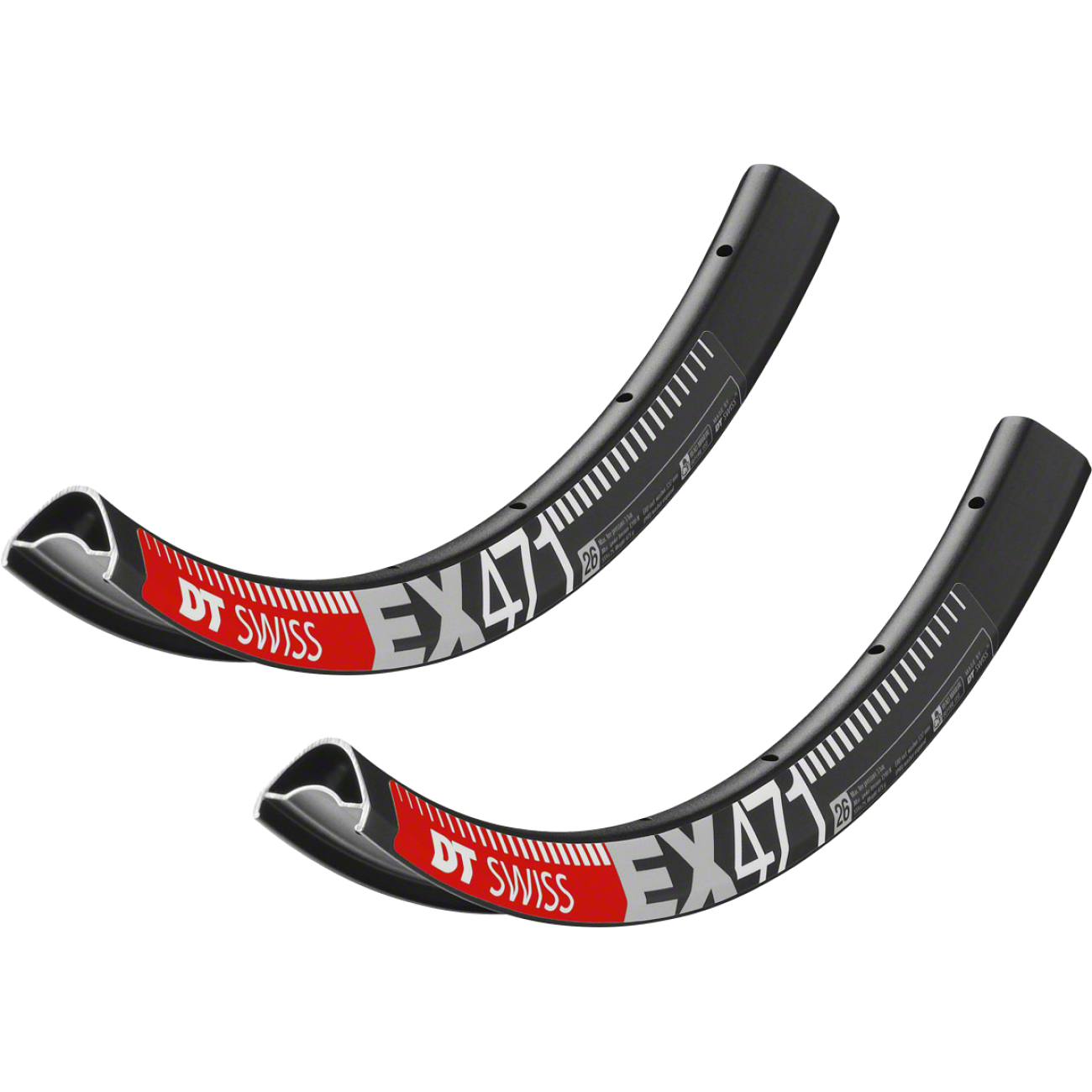 Pack of 2 DT Swiss EX 471 26 Tubeless Ready Disc Rim 32h Black