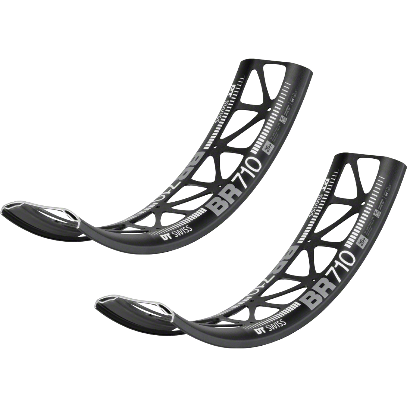 Pack of 2 DT Swiss Big Ride Rim - 26" Disc Black 32H Clincher Fat Bike BR710