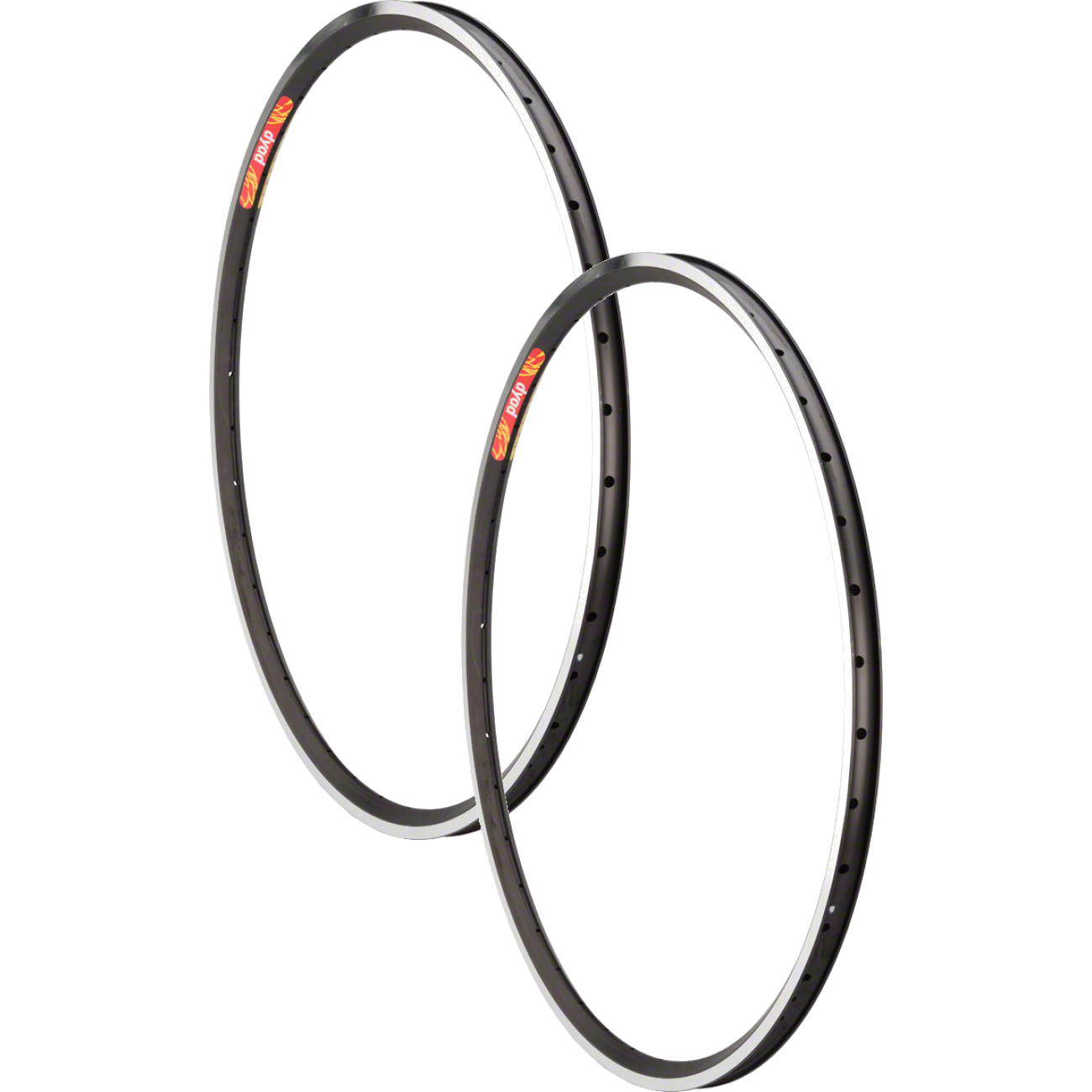 Pack of 2 Velocity Dyad Rim - 700, Rim, Black, 36H, Clincher