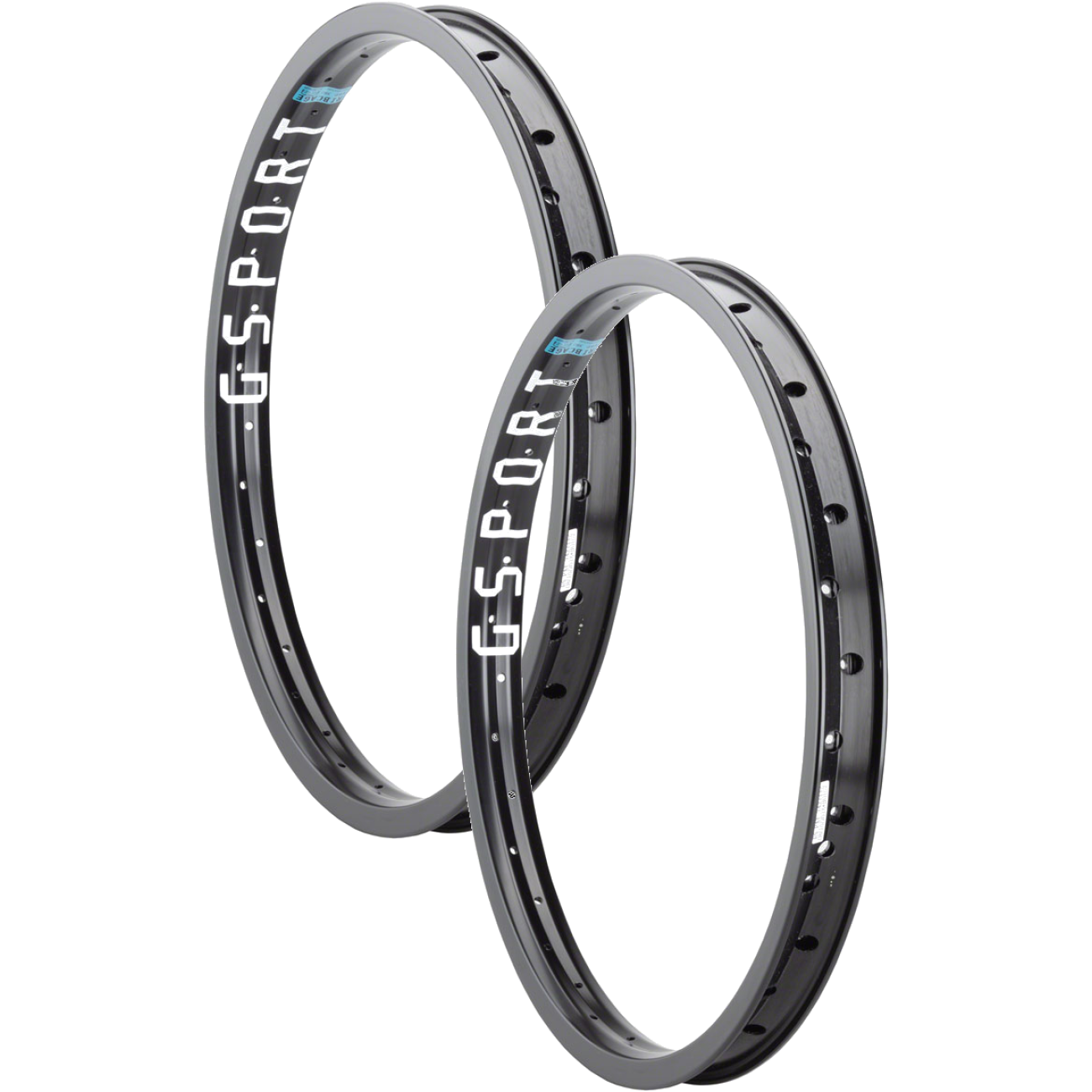 Pack of 2 G Sport Rib Cage 20" Hard Black 36H Durable Thick Outer Wall Alloy