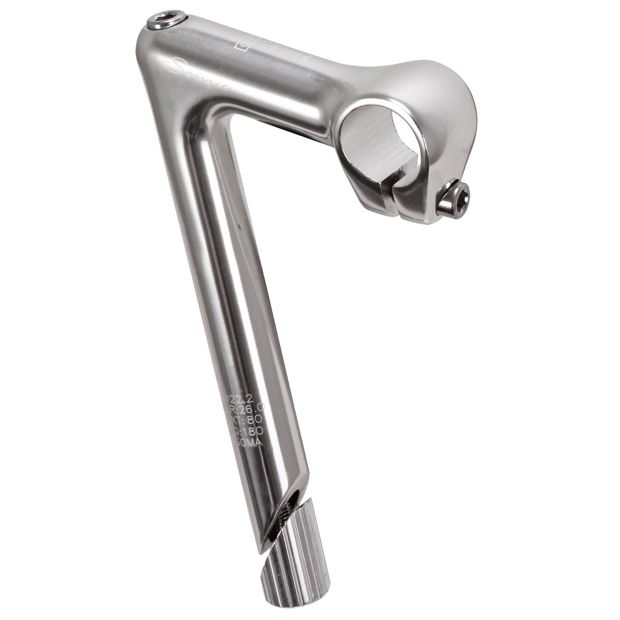 Soma Sutro Quill Stem, (26.0) 80mm - Silver