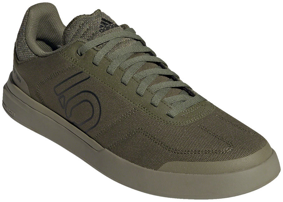Mountain Bike Shoes Five Ten Sleuth DLX Canvas Flat - Men's, Focus Olive/Core Black/Pulse Lime, 6.5