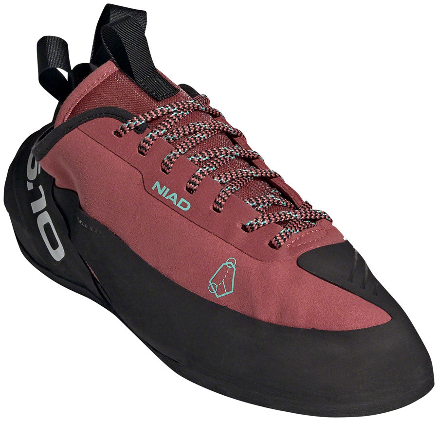 Mountain Bike Shoes Five Ten Niad Lace Climbing - Men's, Core Black/Crew Red/Acid Mint, 8