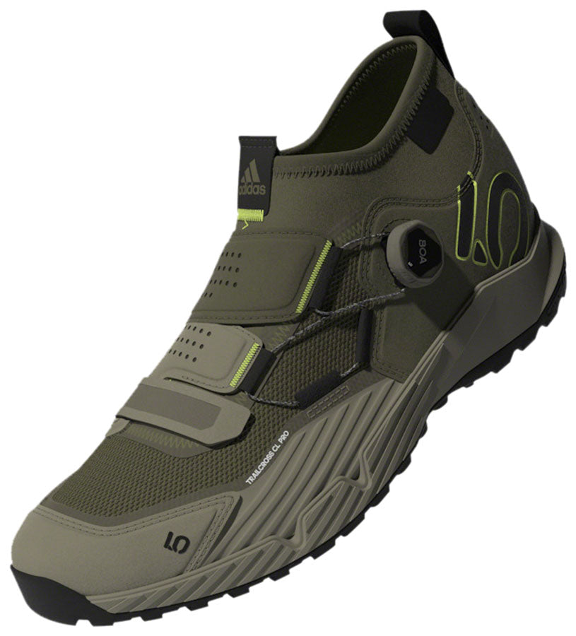 Mountain Bike Shoes Five Ten Trailcross Pro Mountain Clipless - Men's, Green/Black/Green, 8