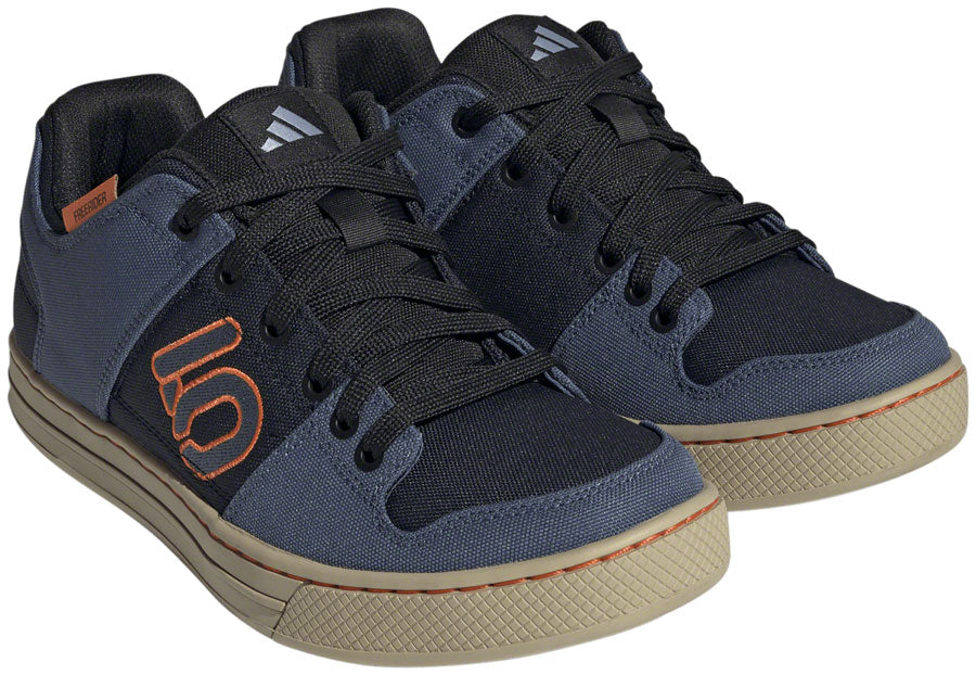 Mountain Bike Shoes Five Ten Freerider Canvas Flat - Men's, Core Legend Ink/Wonder Steel/Impact Orange, 10.5