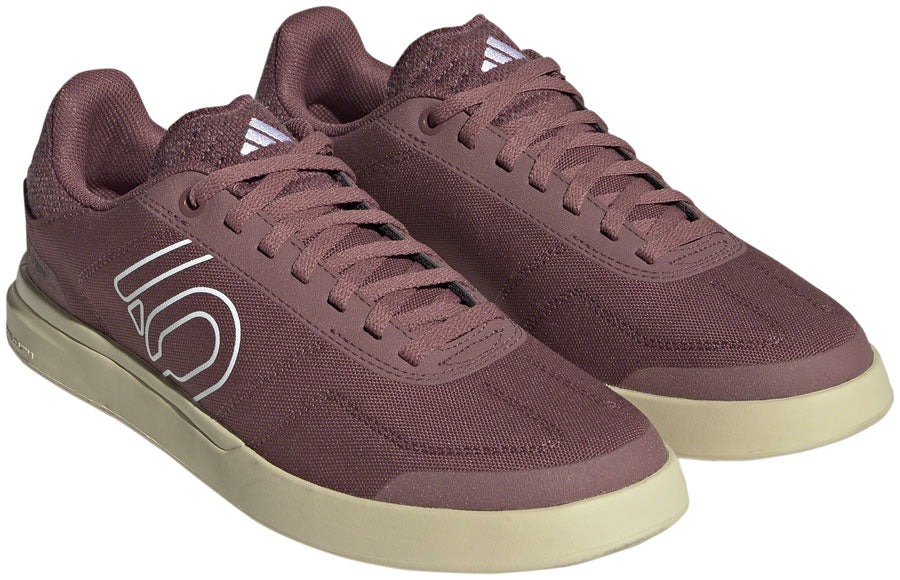 Mountain Bike Shoes Five Ten Sleuth Deluxe Canvas Flat - Women's, Quiet Crimson/Ftwr White/Core Black, 9