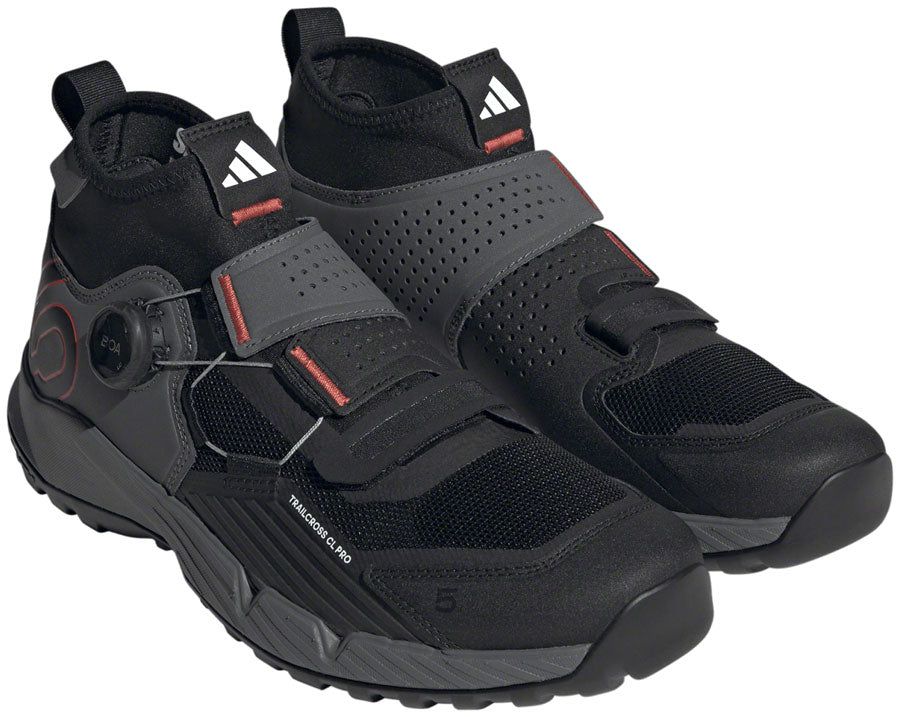Mountain Bike Shoes Five Ten Trailcross Pro Mountain Clipless - Men's, Gray Five/Core Black/Red, 7