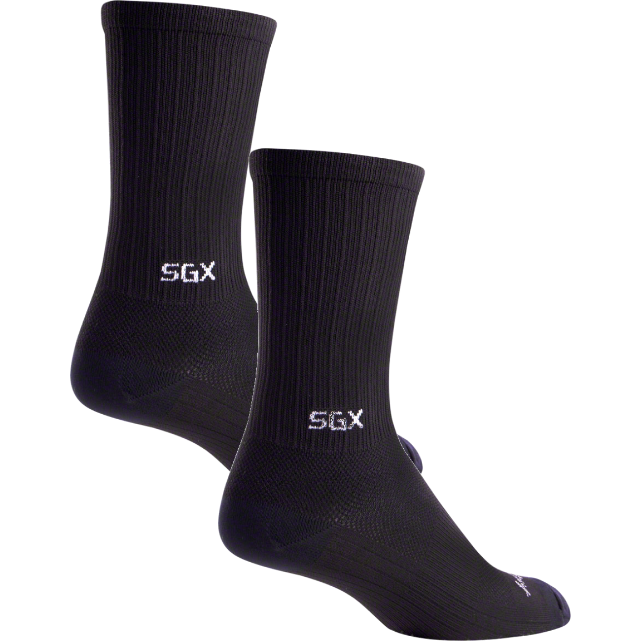 Pack of 2 SockGuy SGX Black Socks 6 inch Black Compression Large X-Large Unisex