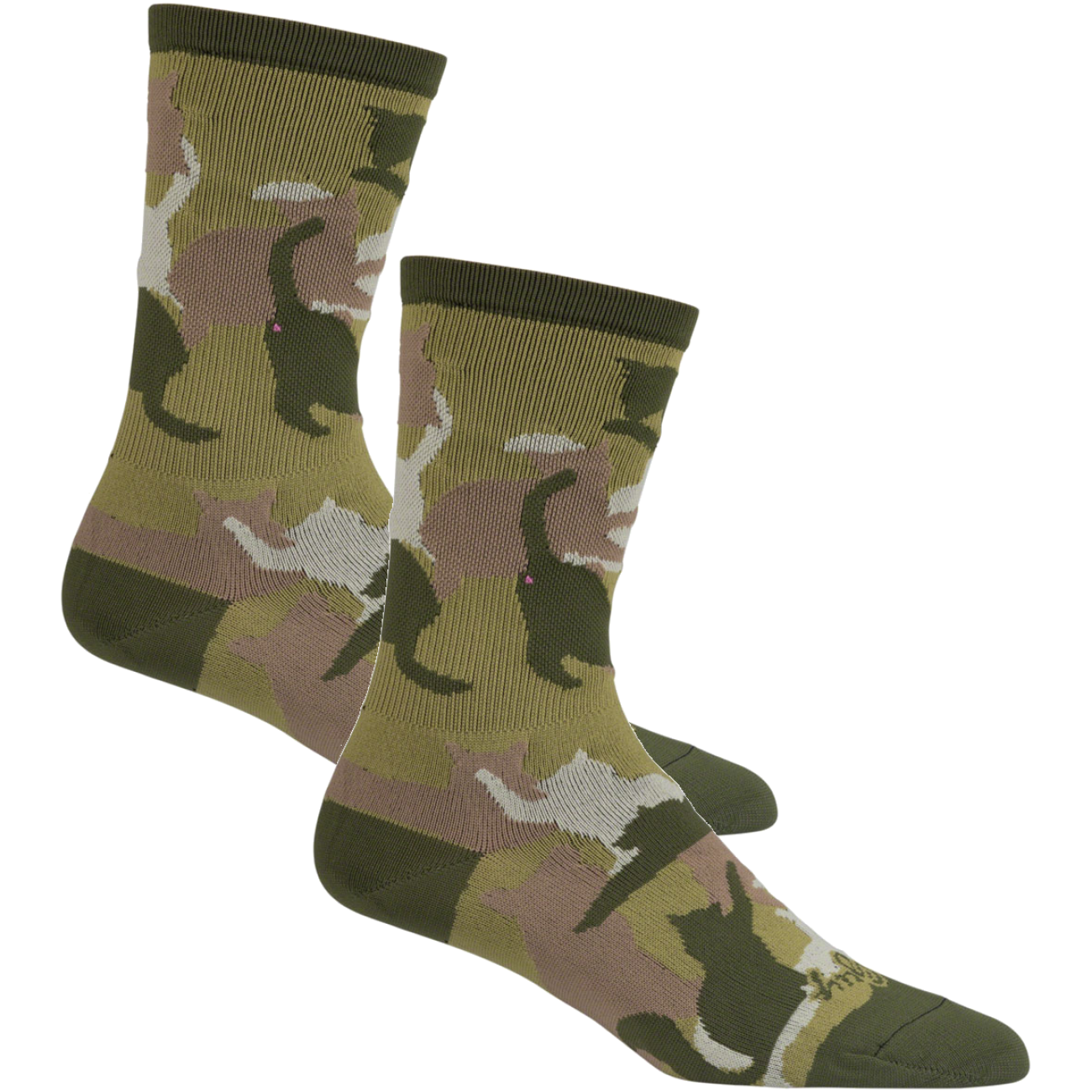 2 Pack SockGuy Crew Catmo Socks 5 inch Green Large X-Large Easy-Fit Cuff Unisex