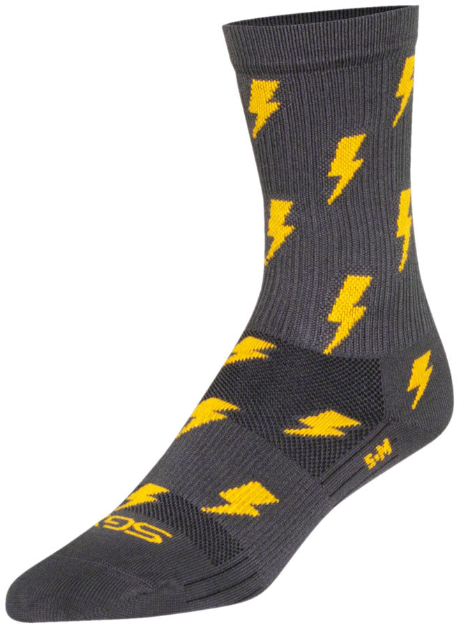 SockGuy SGX Lit Socks - 6", Gray, Large/X-Large