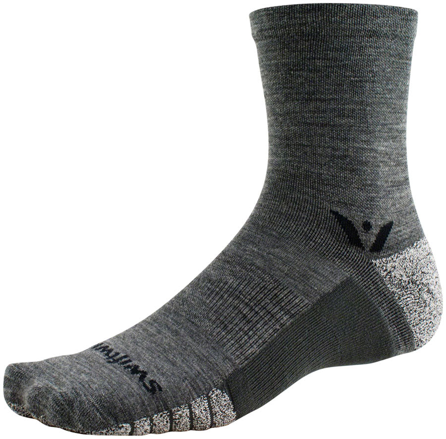 Swiftwick Flite XT Trail Mid Crew Socks - 5", Heather, Medium