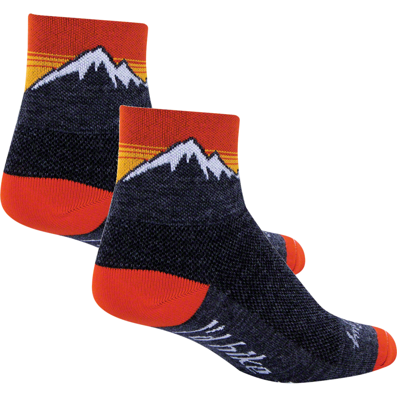 Pack of 2 SockGuy Wool Hiker Socks - 3 inch, Black, Small/Medium