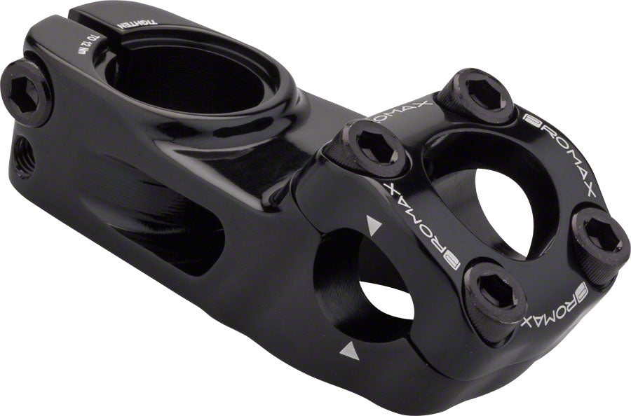 Promax Impact 60mm Top Load Stem Clamp 22.2mm +/- 0 Deg Black Aluminum BMX Bike