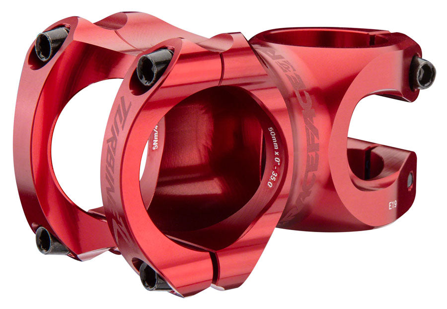 RaceFace Turbine R 35 Stem 50mm Clamp 35mm +/-0 Deg 1 1/8 in Red Aluminum MTB