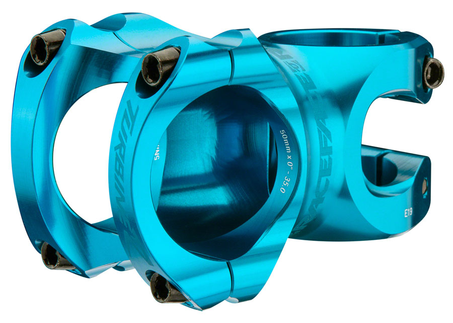 RaceFace Turbine R 35 Stem 40mm Clamp 35mm +/-0 Deg 1 1/8 in Turquoise Aluminum