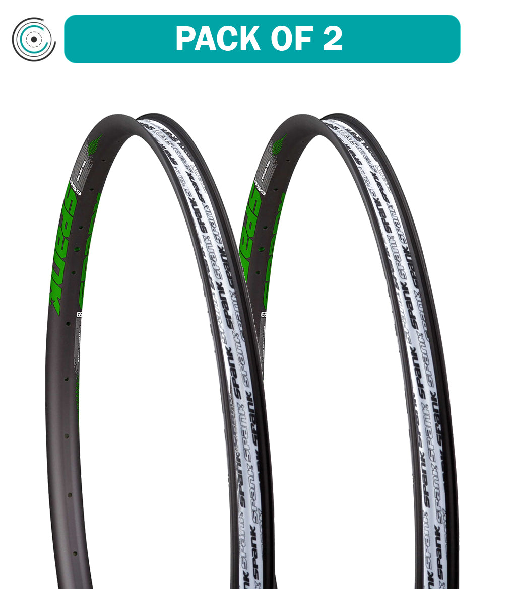 Pack of 2 SPANK 359¬†Vibrocore‚Ñ¢ Rim, 32H, 29‚Äù, Black Green