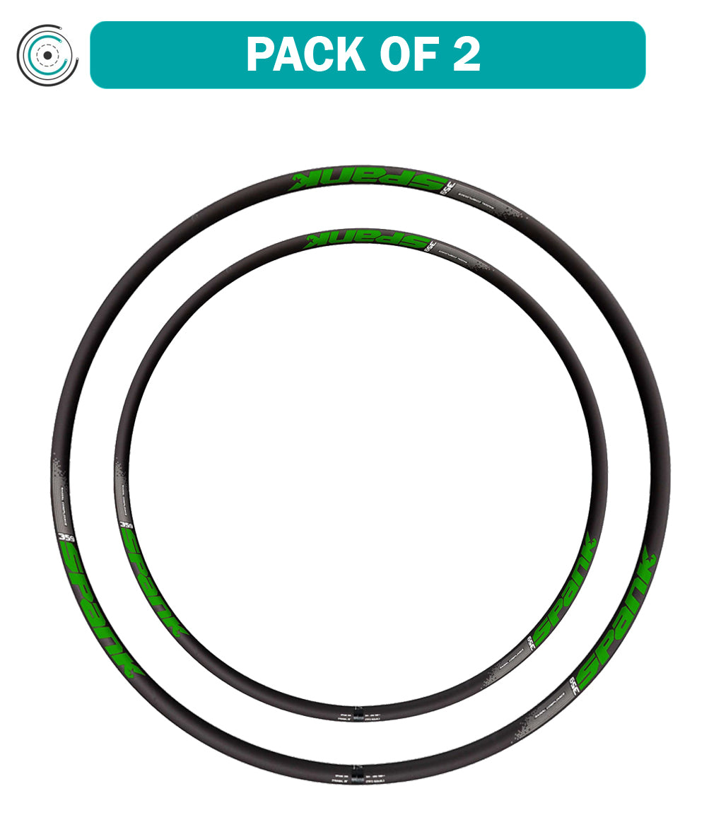 Pack of 2 SPANK 350 Vibrocore‚Ñ¢ Rim, 27.5" Black Green