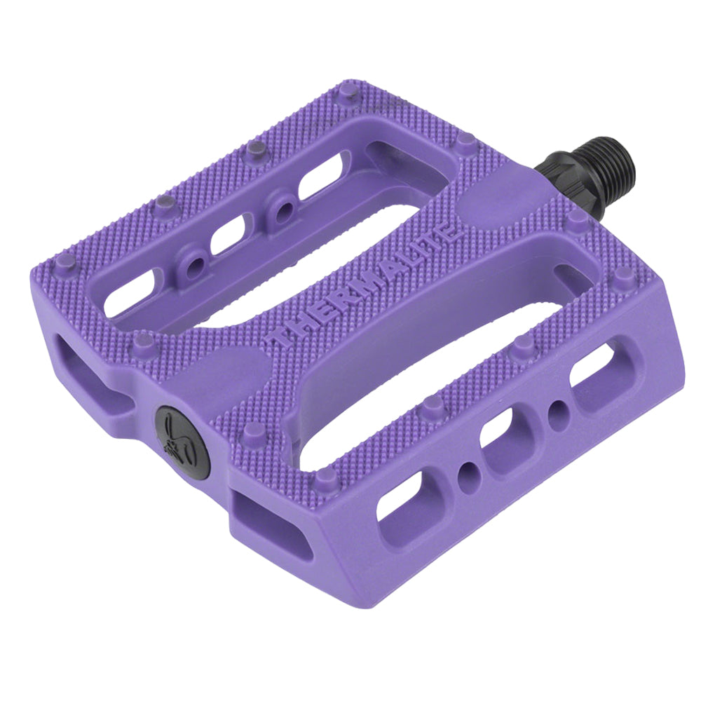 Stolen Thermalite Platform Pedals 9/16" Nylon Composite 24 Molded Pins Lavender