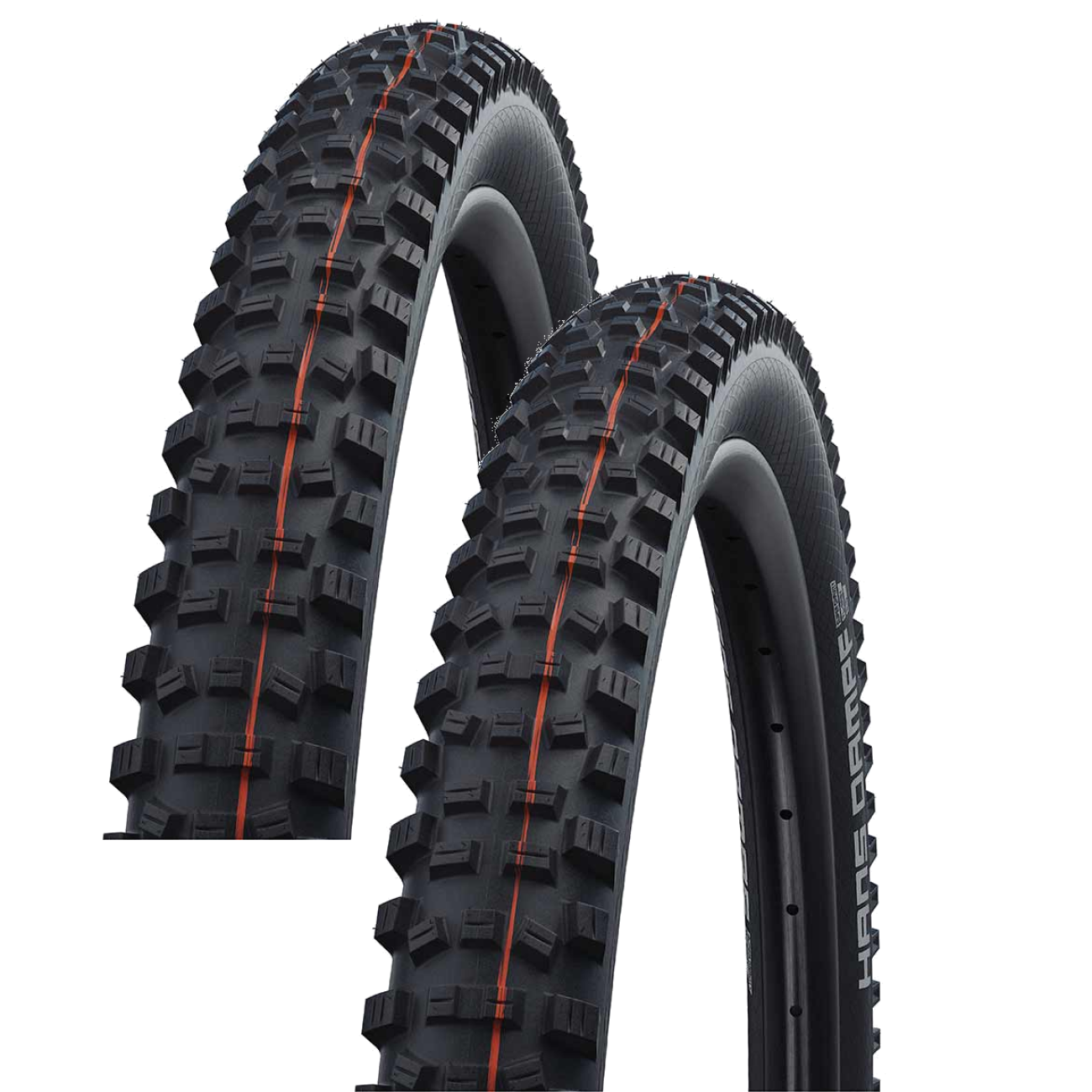 Pack of 2 Schwalbe Hans Dampf Tire 27.5 x 2.6 Tubeless Folding Black 11654025.01