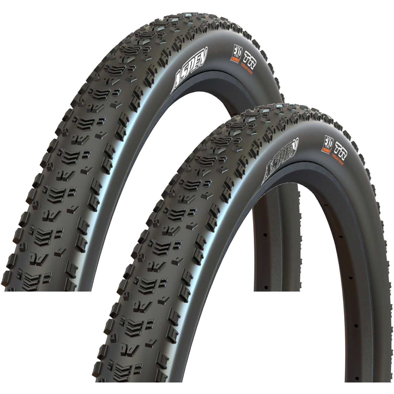 Pack of 2 Maxxis Aspen Tire Tubeless Folding Black Dual EXO Wide Trail TB00211500