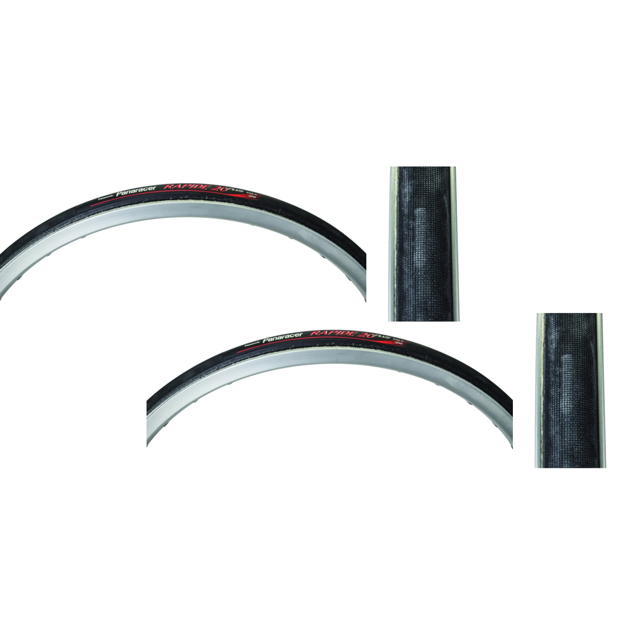 Pack of 2 Panaracer Rapide Plus 20 x 18mm PSI 100 Tubular 100 Black/Black EP20NRP-B