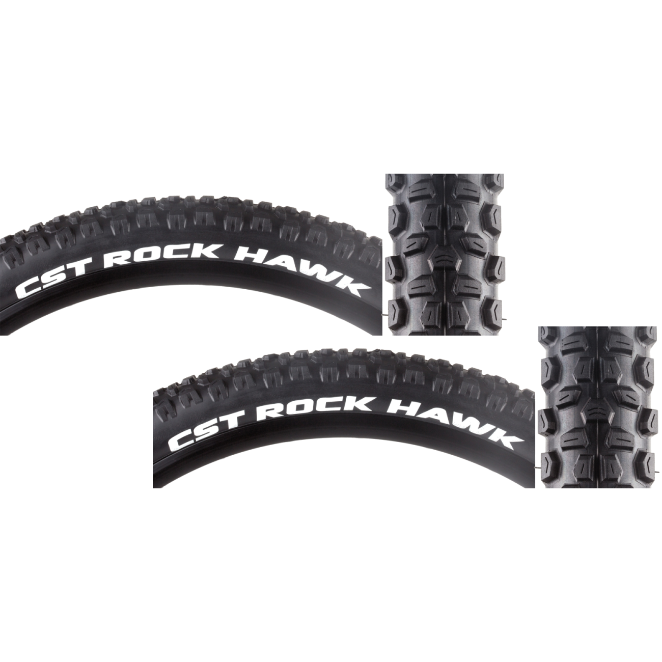 Pack of 2 Cst Premium Rock Hawk 27.5x2.25 Wire TPI 65 Black/Bsk Mountain Bike TB90986100