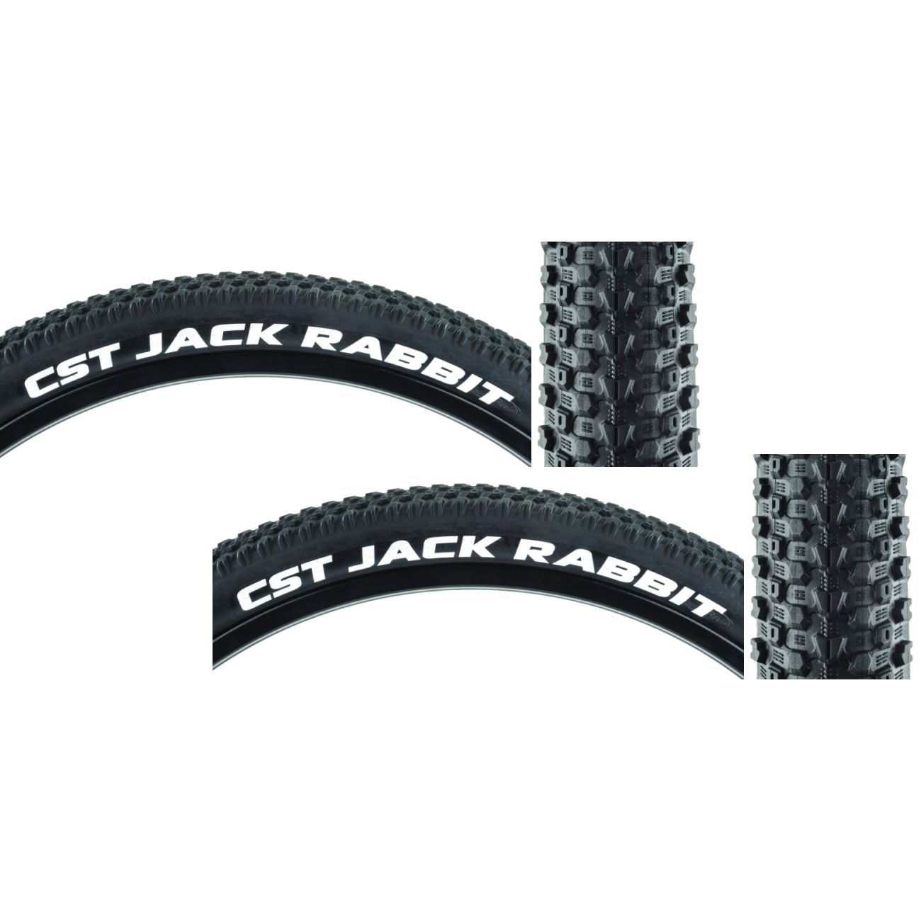 Pack of 2 Cst Premium Jack Rabbit 29x2.25 Wire TPI 55 Black/Black TB96801000