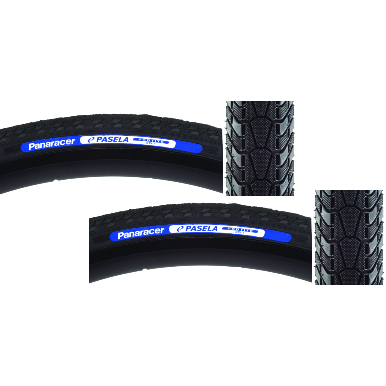 Pack of 2 Panaracer Pasela Protite 700x25 Wire TPI 105 Black/Ysk Reflective AW725BLX-18PT2