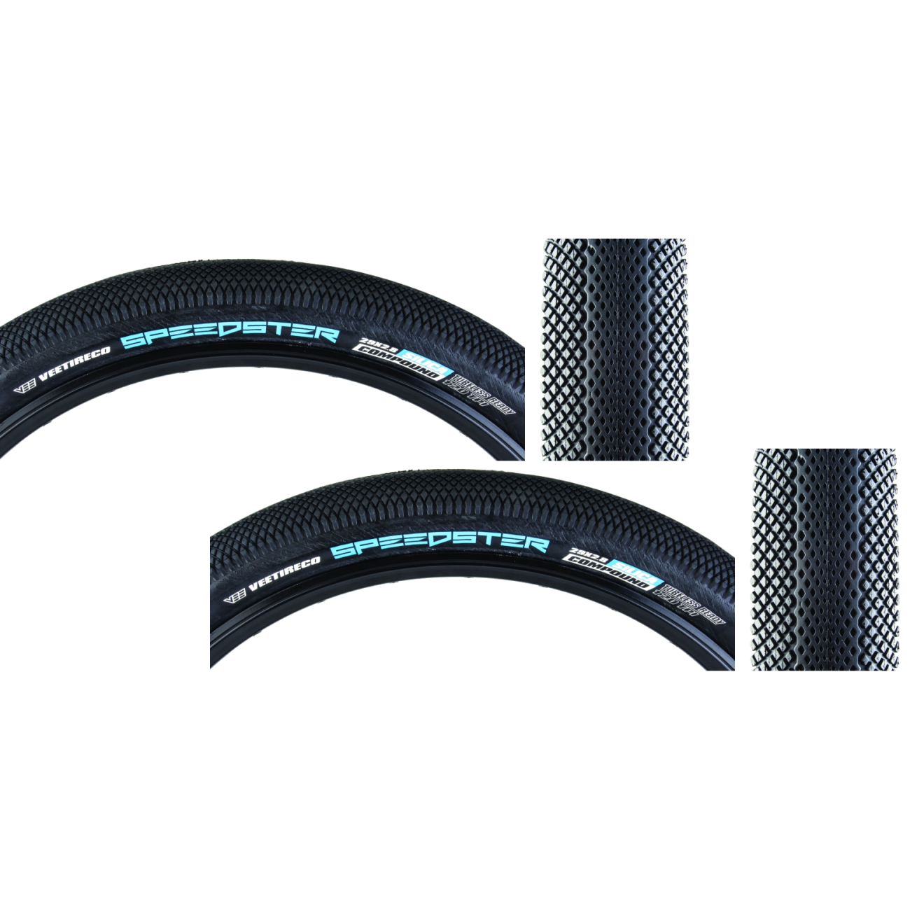Pack of 2 Vee Tire & Rubber Speedster 29x2.8 Clincher Fold TPI 40 Black/Black B316136