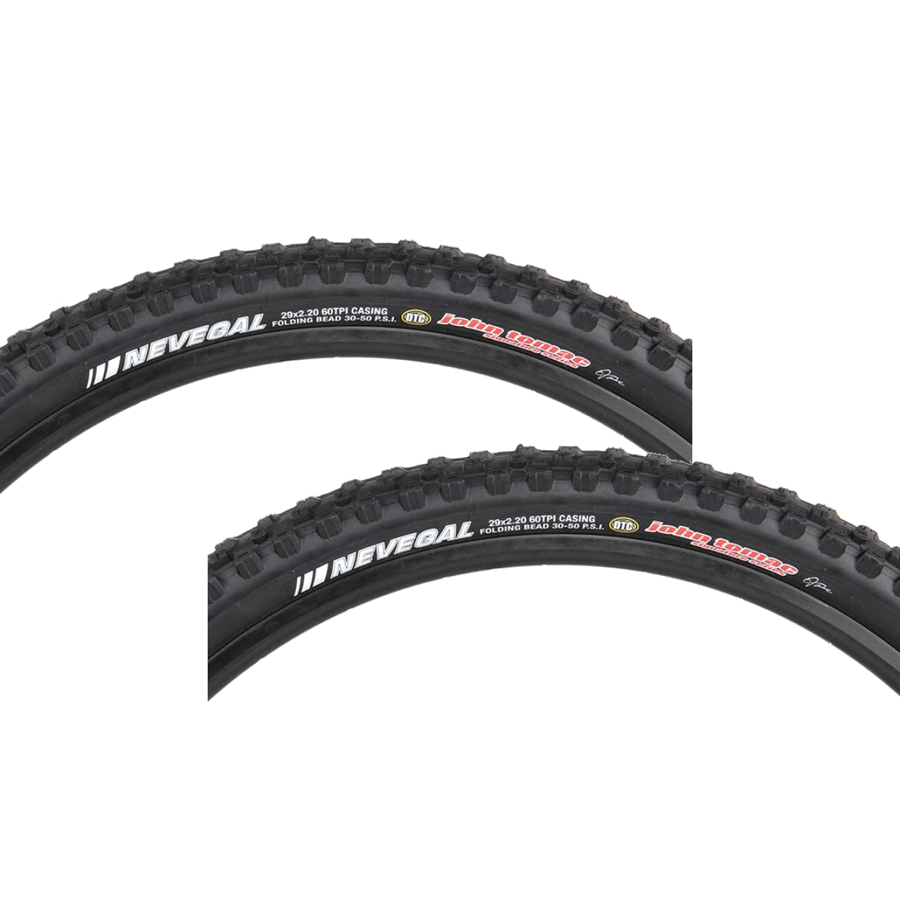 Pack of 2 Kenda Nevegal Pro 24x2.5 Wire TPI 50 Black/BskReflective Road Tire 212151